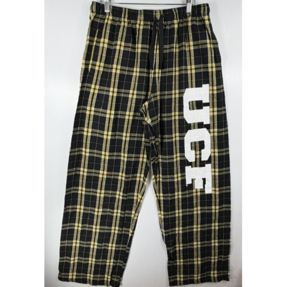 UCF Knights Flannel Pajama Pants Mens XL Plaid Lounge Sleepwear College Spirit